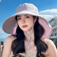 thumbnail image 2 of Sun Hat Womens UV Protection Fishing Hat Foldable Waterproof Hiking Hat Women Wide Brim Gardening Hat with Neck Flap, 2 of 5