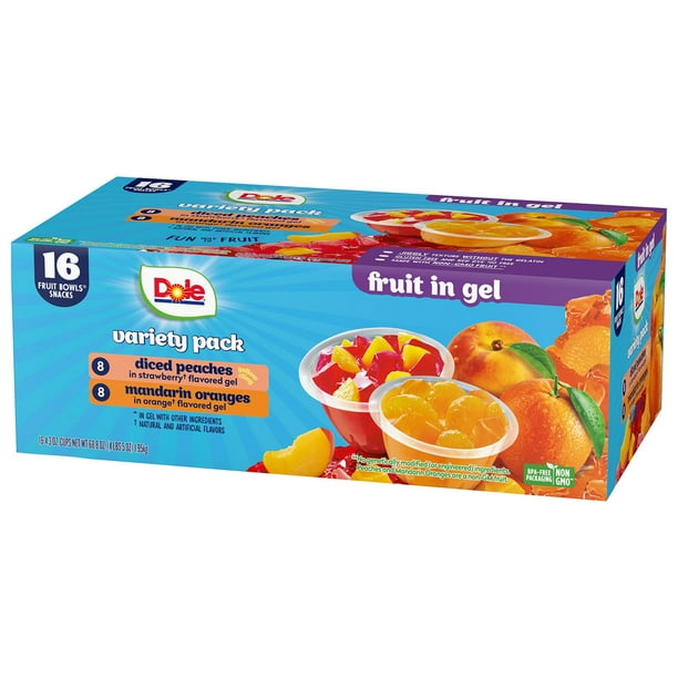 Dole Fruit Bowls in Gel Variety Pack 16