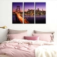 thumbnail image 4 of TISHIRON 3PCS Framed Canvas Wall Art Set,42"x28" San Francisco Skyline Canvas Art Decor, 4 of 7