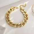 thumbnail image 2 of Juniper Treasures 18K Yellow Gold Plated Stainless Steel MIMI Cuban Bracelet 7” Chain 2” Extension, 2 of 2