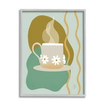 Stupell Industries Contemporary Coffee Cup Shapes Food & Beverage Painting Gray Framed Art Print Wall Art
