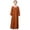 Brown, variant on Xiaowennn Kids Girls Adorable Abaya Dresses Long Sleeve Slim Fit Casual Prayer Robe Dress Tight Dress for Girls