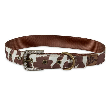 - Brown Cowhide Print Custom Fit Dog Collar, Brown cowhide print By MuttNation Fueled by Miranda Lambert