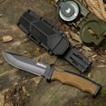 thumbnail image 4 of Dispatch 4.2" Hunting Knife, Fixed Blade Camping Knife with K-Sheath, Rubber ABS Handle for Outdoor, 4 of 11