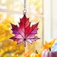 thumbnail image 5 of Stained Acrylic Maple Leaf Ornament, 3.14 Inch Fall Harvest Suncatcher, Autumn Christmas Tree Hanging Decor, Nature‑Themed Home & Garden Holiday Gift, 5 of 6