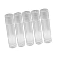 thumbnail image 1 of Tubo de contenedor de bálsamo vacío transparente de 5 ml, 100 piezas, hecho de material plásstico seguro, no tóxico, senle olor, para bello de labios, bálsamo, 1 of 7