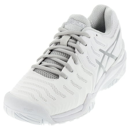 men's gel-resolution 7 clay tennis shoes white and