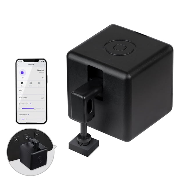MOES Fingerbot Plus Empujador de Botón Inteligente Sin Cableado, Actualización con Control Táctil, Funciona con la Aplicación Smart Life, Agrega MOES Tuya B