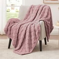 thumbnail image 4 of Ywbawe 70x100cm Soft Fleece Throw Blanket Reversible Lightweight Polyester All Season Couch Bed Lap Afghan for Home Office Travel 1-Pack, 4 of 7
