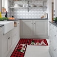 thumbnail image 3 of Kitchen Rug Mat Merry Christmas Gnome, Set of 2, Anti-Fatigue Non-Skid Washable Kitchen Runner Rugs, Red Buffalo Plaid Soft Comfort Rug for Kitchen, Floor Home, Front of Sink, Laundry, 3 of 6