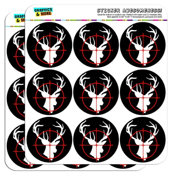Deer Buck Hunting 2" Scrapbooking Crafting Stickers