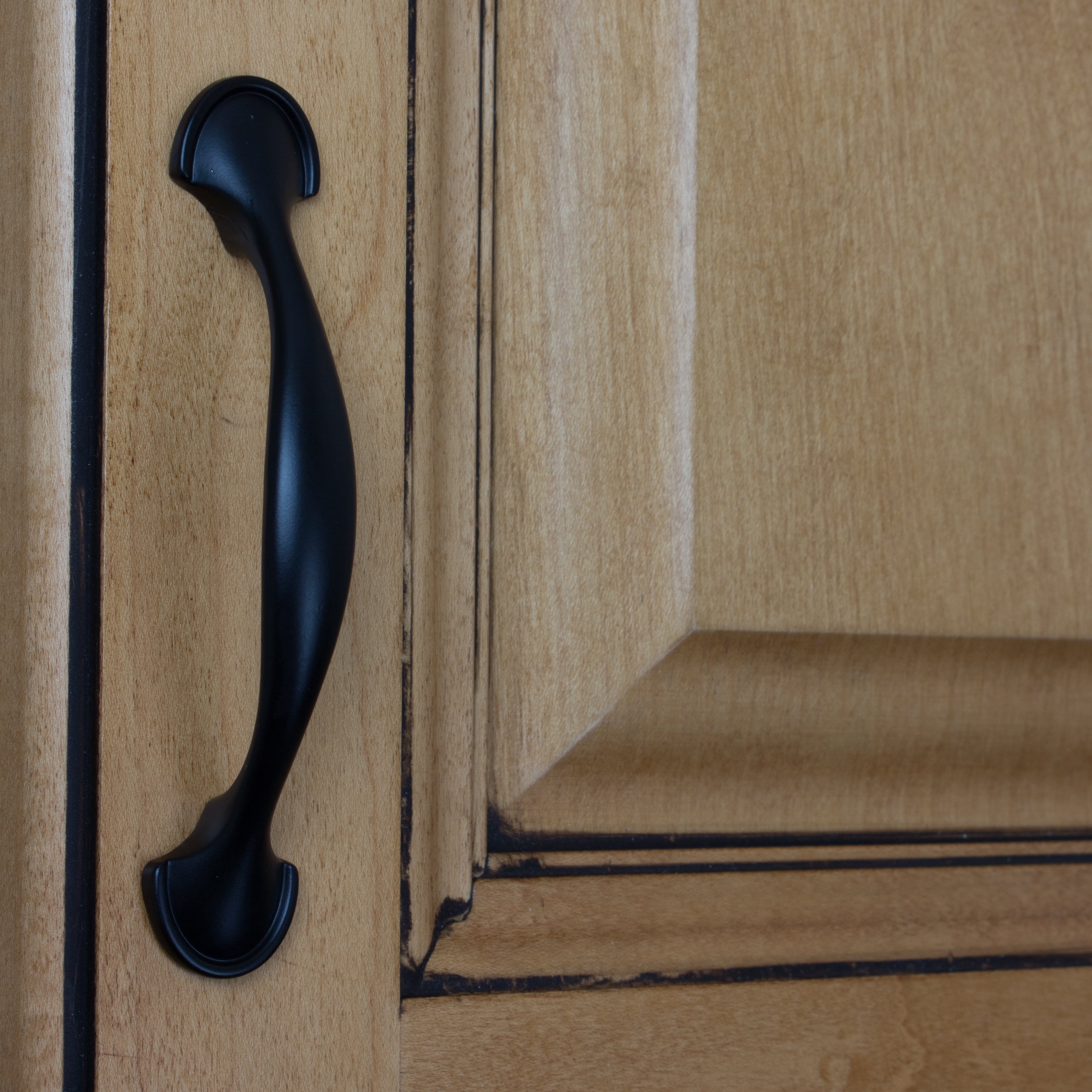 GlideRite 3 in. Center Classic Arch Pull Cabinet Hardware Handle, Matte Black, Pack of 25