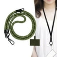 thumbnail image 6 of Phone Tether Phone Lanyard Holder Strap Durable Multipurpose Phone Accessories Universal Anti Lost Protector for ID Card Smartphones Green White, 6 of 8