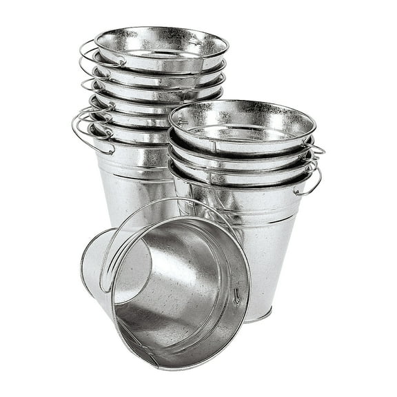 Bulk 48 Pieces Galvanized Pails