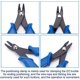 thumbnail image 5 of Alicates para cuentas de joyería (13,5 cm, azul), alicates con gancho con mango de PVC, alicates de punta puntiaguda para reparación de líneas, bricolaje, 5 of 5