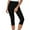 Black, variant on Capri Yoga Pants Women Solid Elastic High Waisted Yoga Trousers Cozy Soft Casual Tights Tummy Control Hiking Trousers Black S