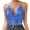 Blue, variant on Women Chain Sexy Clothes Beading Tassel Sleeveless Backless Crop Top Club Vintage Tank Tops