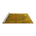 thumbnail image 2 of Ahgly Company Machine Washable Indoor Rectangle Medallion Yellow Traditional Area Rugs, 6' x 9', 2 of 4