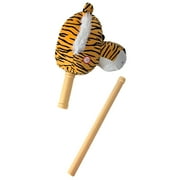 Ponyland Orange Tiger Animal Music Stick W/ Colorful Soft Plush Animal Head, Kids Ages 3+