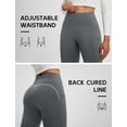 thumbnail image 5 of BALEAF Fleece Lined Pants Women Flare Leggings Thermal Warm High Waist Winter Yoga Pants with Pockets Heather Gray XL, 5 of 7