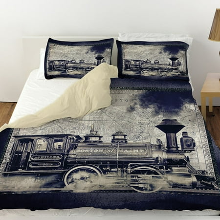 Manual Woodworkers & Weavers Railway Beantown Duvet Cover