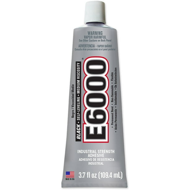 E6000 230031 Medium Viscosity Adhesive, 3.7 fl oz, Black