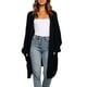 thumbnail image 1 of Mujeres cardigan Suéteres moda casual Otoño Invierno conmuting Loose color puro frente abierto chunky knit sweater negro M, 1 of 6