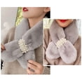 thumbnail image 4 of Bufanda de peluche de imitación piel cálida espesante per vellón bufandas para vestido de cuello invierno mu Gris cro Soledad Bufanda de cuello, 4 of 10
