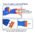 thumbnail image 4 of 3Pack Plastic Blades Scraper Tool No Scratch Sticker Removal Scraper for Cleaning Adhesive Label Decal Glue From, 4 of 7