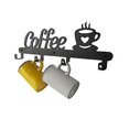 thumbnail image 3 of Coffee Cup Holder Wall Mounted (4 Hooks), Kitchen or Coffee Bar Decoration Sign, for Coffee Cup Hanger Dis, 3 of 5