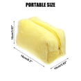 thumbnail image 4 of Unique Bargains Small Plush Makeup Bag Soft Beauty Cosmetic Bag Cute Travel Zipper Toiletry Bag for Women Yellow, 4 of 7
