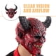 thumbnail image 3 of Máscara de diablo para Halloween, cosplay, máscara de demonio con cuernos aterradora para fiestas de máscaras, disfraz de monstruo de terror con cuernos y fantasmas., 3 of 7