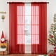 thumbnail image 1 of Cortina MIULEE Transparente Roja 137x244 cm 2 Paños, 1 of 7