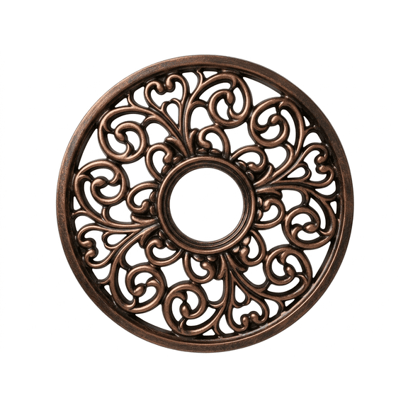 Westinghouse 77764 16" Round Parisian Scroll Molded Plastic Ceiling Medallion, White