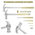 thumbnail image 3 of Mini Hammer 6 in 1 Small Hammer Brass Hammer Screwdriver with Screwdriver Hammers Hand Tools Hammer, 3 of 5