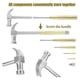 thumbnail image 3 of Mini Hammer 6 in 1 Small Hammer Brass Hammer Screwdriver, 3 of 5