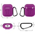 thumbnail image 4 of Compatible con Airpods Funda protectora de silicona Accesorios Reemplazo a prueba de golpes para Apple Airpods 1 y Airpods 2. (púrpura), 4 of 5