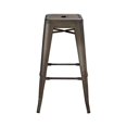 thumbnail image 3 of Heavenly Collection Gunmetal Metal Counter Stool For Dining Area, 3 of 8