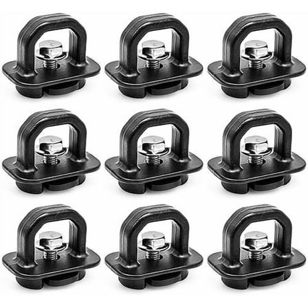 DZ97903 Truck Bed Side Wall Tie Down Anchors, Bed Cargo Hooks for 2007-2023 Chevy Silverado 1500 2500 3500 Chevy Colorado IGMC Sierra 1500 2500 3500 I GMC Canyon 9PCS