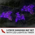 thumbnail image 6 of Haunted Hill Farm Prelit Set of 3 Natural Bats Halloween Decoration, HHWOOD3BAT-1BR, 6 of 17