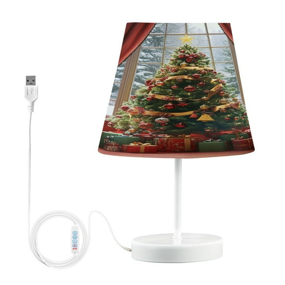 BZSMCE Table Lamp Creative Christmas Tree with Gifts Simple Pattern Night Light