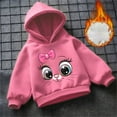 thumbnail image 2 of Byoo Toddler Girl Hoodie Oversized Cartoon Cat Printed Long Sleeved Hooded Top Casual Pullover Sweatshirt Outerwear, 2 of 6