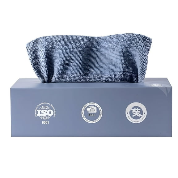 CCOCC Reusable Wipes for Cleaning,Edgeless Terry Towels,Shop Rags,Wash,Dust,Disposable,House,Small Cleaning Cloths - Navy Blue (20 count)