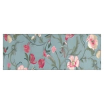 Pioneer Flower Floral Print Pattern Kitchen Rug Mat,Kitchen Runner Rugs Non Skid Washable,Decorative Kitchen Floor Mats for Kitchen,Sink,Laundry,17"X47"