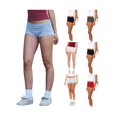thumbnail image 3 of LMLYSoH Women Mini Shorts Solid Color Ruched Low Rise Tight Shorts Casual Booty Shorts Summer Streetwear, 3 of 9