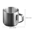 thumbnail image 2 of Metal Cereal Cup Metal Cup Metal Porridge Cup Handle Breakfast Cup Milk Container, 2 of 7