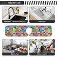 thumbnail image 7 of Colorful Houses Christmas Sink Splash Guard for Faucet 2 Packs Faucet Absorbent Mats, Winter Time Faucet Handle Drip Catcher Quickly Drying Mat for Kitchen Counter Bathroom, 23.6"x5.5", 7 of 7