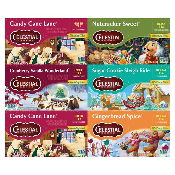 Pack Variado de Tés Herbal de Temporada Celestial Seasonings x18