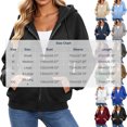 thumbnail image 4 of Fashion Plus Size Pullover Hoodie for Womens Zip Up Solid Color Pockets Zipper Long Sleeved Regular Top Hooded Sweatshirts Coat Outwear 50% off Clearacne!, 4 of 9