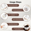 thumbnail image 6 of Portable Electric Burr Coffee Grinder, Mini Rechargeable Electric Coffee Bean Grinder with Cleaning Brush, Auto-Stop, Coffee Grinder for Espresso, French Press, Travel, Camping, Home & Office, White, 6 of 7